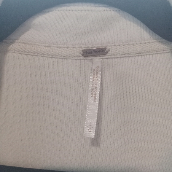 Free People Ruby Jacket White Button-Up Shacket Oversized Distressed Large - Picture 5 of 11